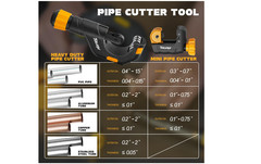 Heavy Duty Pipe Cutter Set 1/8&rdquo;&ndash;2&rdquo; Tube Cutter w/ Deburring Tool & Reamer