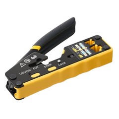 VEVOR Crimping Tool Ethernet Crimper for RJ45/RJ11/RJ12 4/6/8-Pin Modular Plugs