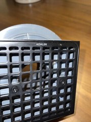 Kohler 9136-BL Square Design Tile-in Shower Drain, Matte Black