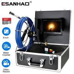 30M 1000TVL Sewer Camera Pipe inspection Camera Meter Counter DVR 9&Prime; Monitor