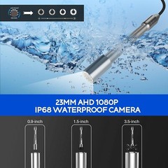 30M Sewer Camera with 512Hz Sonde Transmitter, Self-Leveling, Distance Counter
