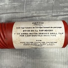 Reed Mfg 04391 DT100 1&rdquo; CC AWWA Drill Tap for Cast/Ductile Iron Pipe
