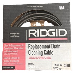 Ridgid 21338 1/4&Prime; x 30&prime; Auto-Spin Replacement Cable
