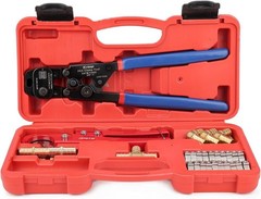 PEX Clamp Tool Kit with 20 Rings, 12 Fittings