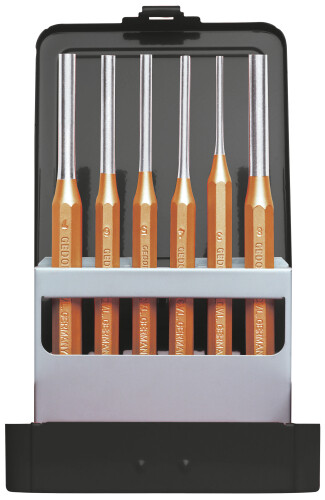 Gedore Red Pin punch set D.3-8mm + cassette 6 pieces R90200006