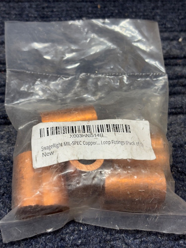 5 SwageRight MIL-SPEC Copper Swage Sleeves Loop Fittings (1/2 inch) Oval (R4)