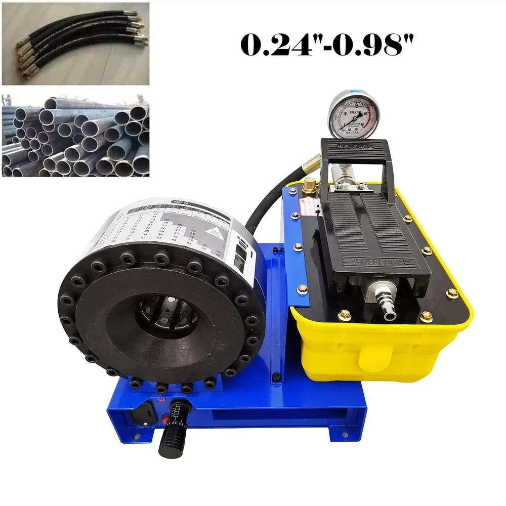 1&Prime; Pneumatic Hose Crimper Hydraulic Portable Crimping Clamping Machine 10 Dies