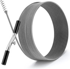50 ft Drain Auger Plumbing Snake for Heavy Deep Blockages 1/4&Prime; Diameter Flexi&hellip;