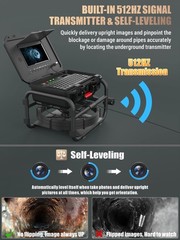 Anysun All-in-1 Sewer Camera 512Hz, Distance Counter, Self-Leveling, Keyboard&hellip;