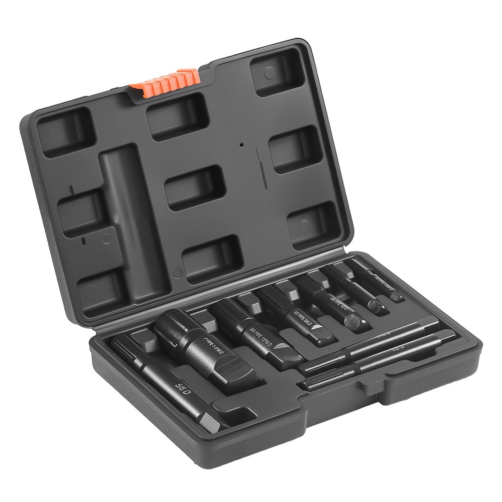 Uimoso 9-Piece Heavy-Duty Steel Pipe Extractor Set for BrokenPipes,Cr-MoMaterial