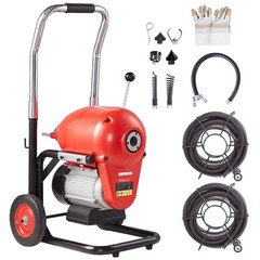 VEVOR Drain Cleaner Machine 120FT x 6/5&Prime; 1100W Sectional Snake Auger Manual Feed