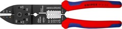 KNIPEX Crimping Pliers 97 21 215 SB with Black Handles and Silver Finish