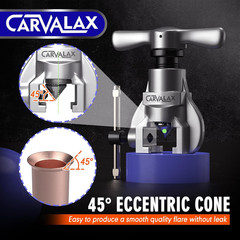 45&deg; Eccentric Flaring Tool Kit for Copper, Brass, and Aluminum Tubing, Single Fl