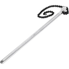 VEVOR 24&Prime; Chain Wrench Steel Straight Handle Tool 22&Prime; Chain 6.7&Prime; Capacity