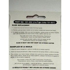 MUELLER GLOBAL &ndash; 151-052 Replacement Blade For PVC Pipe Cutter 151-051 1/2&Prime;-1&Prime;