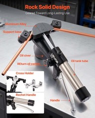 VEVOR Hydraulic Tubing Bender Kit 1/4 to 7/8 in Tube Pipe Bender Forward Reverse