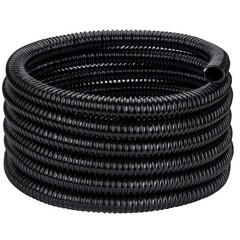 Pond Tubing ID 1 1/2&rdquo; &times; 20ft Black Corrugated Flexible Reinforced Wat