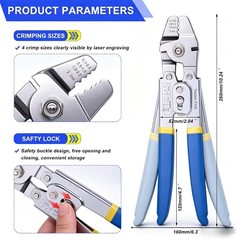 Twidec/Wire Rope Crimping Tool Up To 2.2mm Swaging With 66FT, 66ft