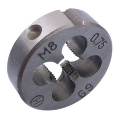 HSS M8x0.75mm Pitch Metric Die Right Hand Thread Machining Tool Hardware