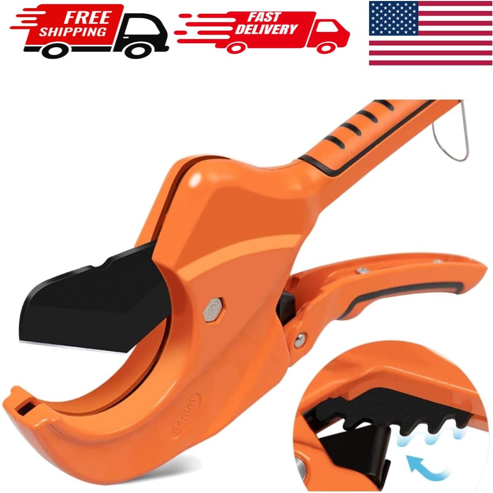Professional Grade PVC Pipe Cutter with Ratchet Design &ndash; 2-1/2&Prime; Cutting Capacity