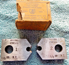 Armstrong Mfg Co. NUMBER 2 Kalorized Adjustable Dies 1/2-13 NC In Box Matched