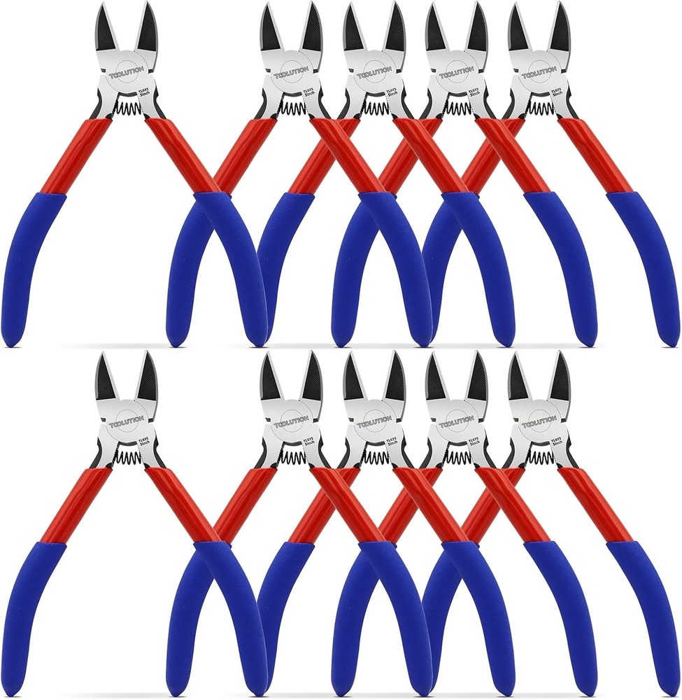 5&Prime; Small Wire Cutter Diagonal Cutting Plier Flush Cutter -10 Pack | Side Cutter