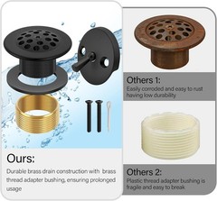 Matte Black Trip Lever Bathtub Drain Tub Trim Set with Trip Lever Overflow Face