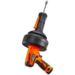 12V Cordless Drain Auger 25ft Auto Feed for 3/4-2in Pipes, 2.0Ah