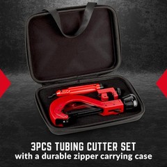 Heavy-Duty 1/4&Prime; to 2-1/2&Prime; Tubing Cutter Set &ndash; Quick Adjust & Lightweight
