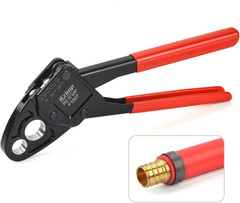 Combo Angle Head Pex Pipe Plumbing Crimping Tool for Copper Crimp Jaw Sets 1/2&Prime;