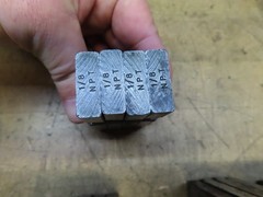 5 used sets of Ridgid NPT universal bolt dies 1/8&Prime;, 1/2&Prime; &ndash; 3/4&Prime;, & 1&Prime; &ndash; 2&Prime;