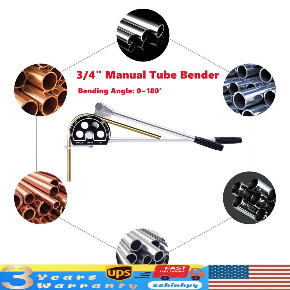 3/4&Prime; Ratcheting Pipe Tube Bender HVAC Refrigeration Tool Aluminum Copper Pipe CE