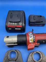Rigid Cordless Propress Rp 200 With 6 Piece Jaw Kit With Batteries Charger