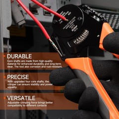 iCrimp Closed Barrel Crimper 4 way Indents,8 Impressions for Deutsch Solid Conta