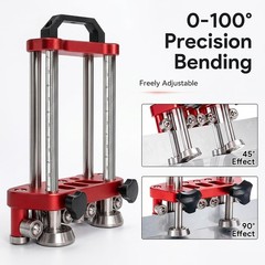 Sheet Metal Roller 2 Station Metal Bender, Metal Roofing Tools with 0-100&deg; Range