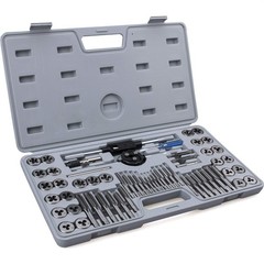 Master Tap and Die Set SAE Inch #4 To 1/2 Metric M3 To M12 Thread Tool 60 PCS