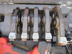 Ridgid RP340 Kit W 6 Jaws 1/2&rdquo;-2&rdquo; Two Batteries Charger Good Condition in case