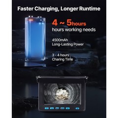 164ft Sewer Camera with 4.3&Prime; HD Display & 12LEDs