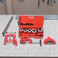 Ratchet Pipe Threader Kit Ratcheting Pipe Threading Hand Tool 5 Dies