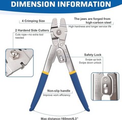 Stainless Steel Wire Rope Kit 66FT, 1/16IN Crimping Tool with 150 Aluminum Sleev