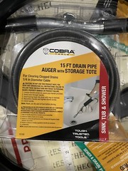 2X Cobra 95040 1/2-Inch-by-40-Foot Encased Sewer Rod +15 FT Drain Pipe Auger