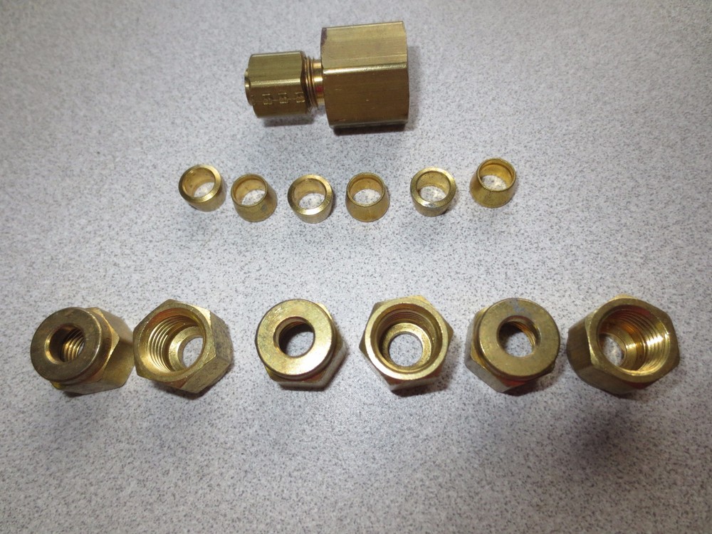 PARKER CPI 4 BRASS FITTINGS &ndash; LOT as SHOWN