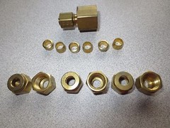 PARKER CPI 4 BRASS FITTINGS &ndash; LOT as SHOWN
