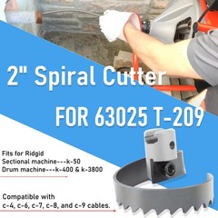 2&Prime; Spiral Cutter Fits for Ridgid K-50 K-400 K-3800 Drum/Sectional Silver