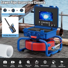 Pipe Inspection Camera 512hz Drain Sewer Camera Self Leveling with Locator 30 m