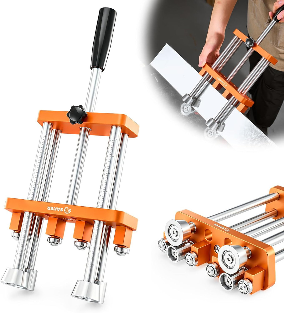 Sheet Metal Bender 2 Station Sheet Metal Roller Tool, 7 in Metal Roofing Tools f