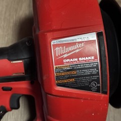 Milwaukee 2571-20 M12 Drain Snake Cleaning Machine Kit with 5/16&Prime;X25&prime; Cable