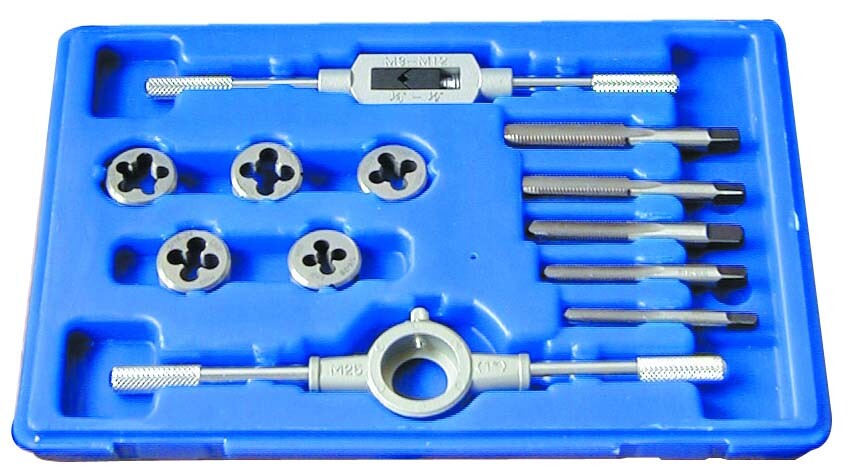 12 PCS. HIGH SPEED PIPE TAPS AND ROUND DIE SETS FRACTIONAL ITEM NUMBER 777H12