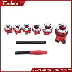 Findmall W/ 6 Dies Ratcheting Pipe Threading Tool Set Ratchet Pipe Threader Kit
