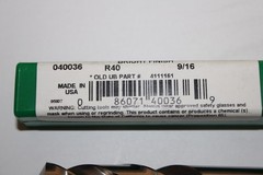 PRECISION TWIST DRILL 040036 9/16 HSS JOBBER DRILL BIT 4&Prime;L &ndash; QTY OF 1 &ndash; NEW